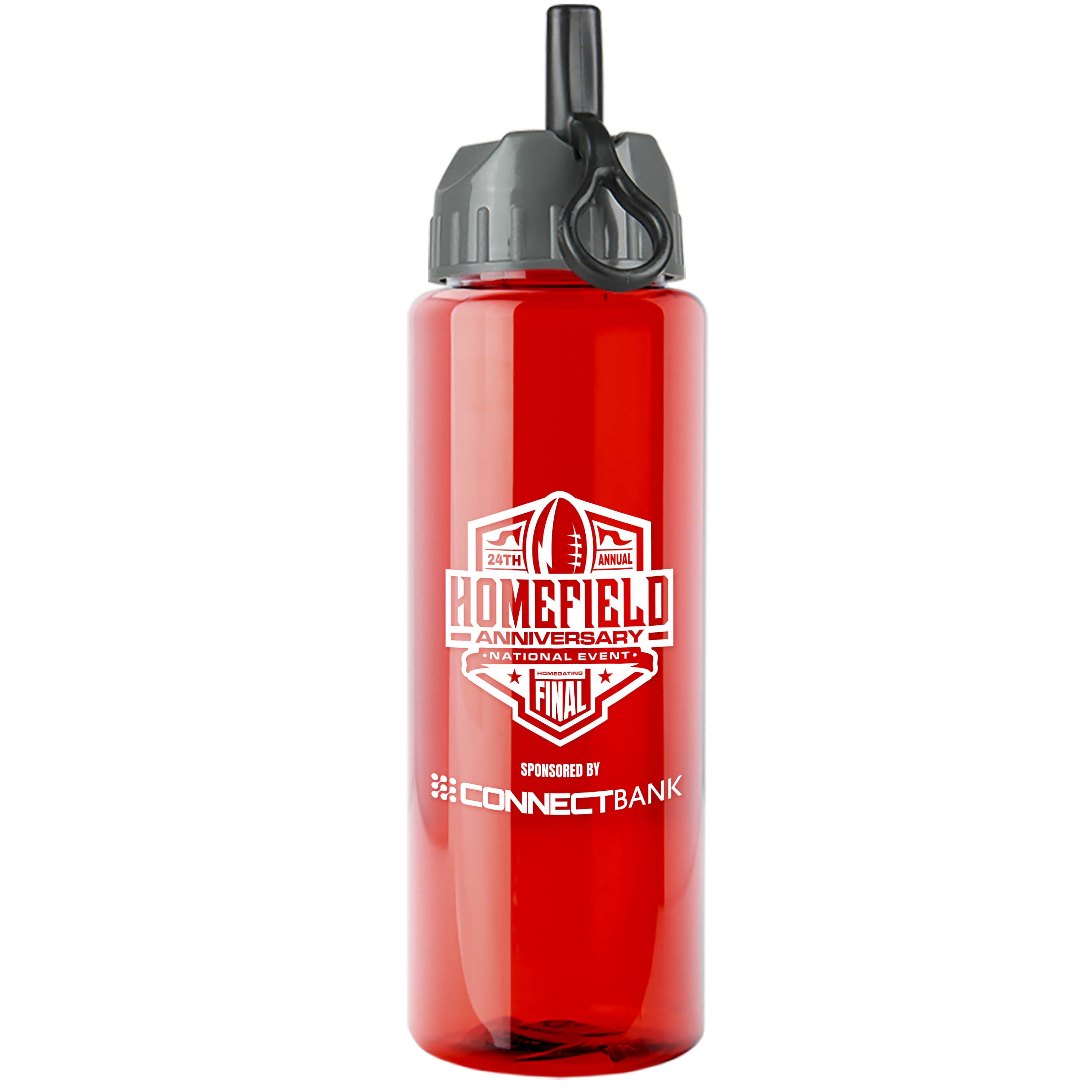 Slim Fit RPET Bottle with Ring-Straw Lid - 32 oz.